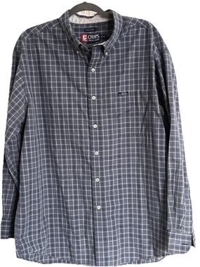 Vintage CHAPS RALPH LAUREN Men’s Button Down Shirt Blue Plaid XL Work Wear